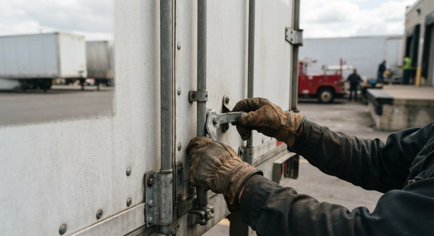 Truck at a shipping dock