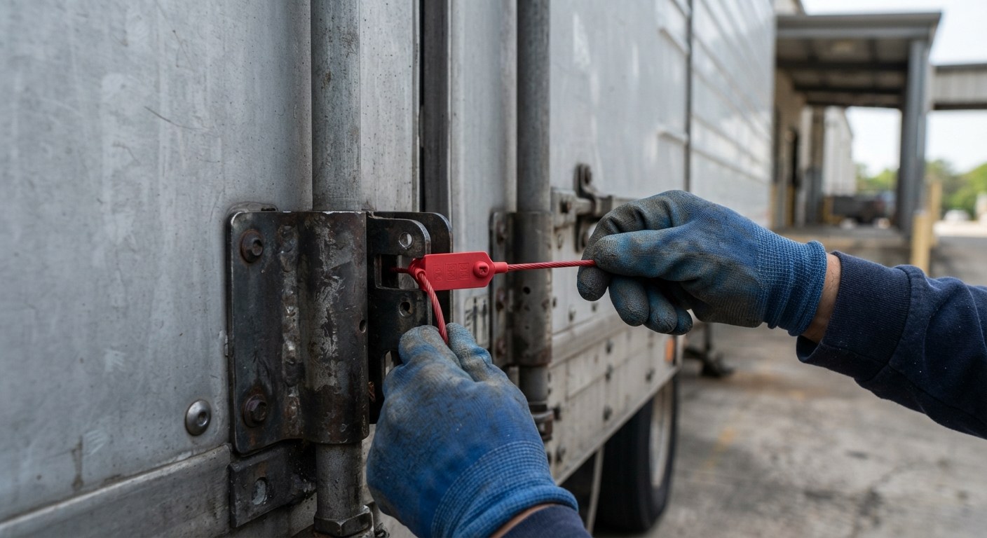 A tractor-trailer on the road
